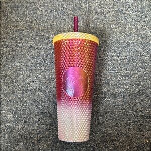 Starbucks Pink and SilverTumbler